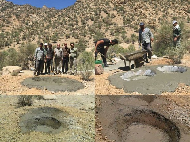 ساخت آبشخور و تامین غذا در زیستگاه خرس قهوای پاسارگاد