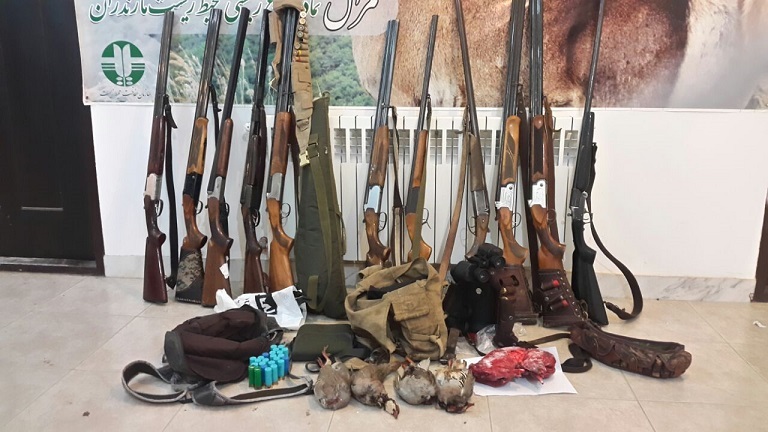 دستگیری باند قاچاقچیان صید پرندگان شکاری در بهشهر