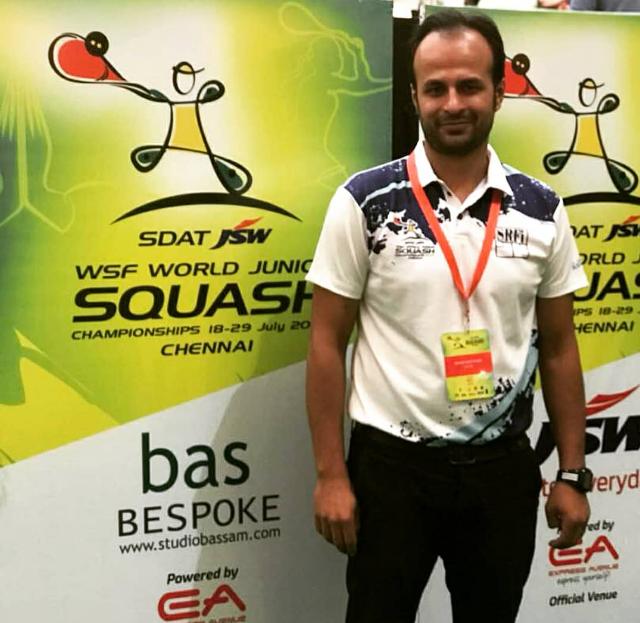 قضاوت داور شیرازی در مسابقات اسکواش مالزی