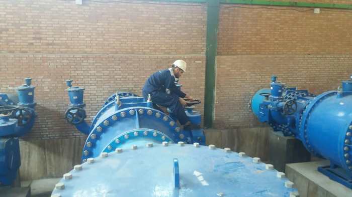 استفاده از خط دوم انتقال آب از سد ماملو به تصفیهخانه استفاده از خط دوم انتقال آب از سد ماملو به تصفیهخانه