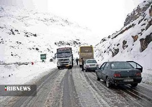 لغزندگی جاده واختلال تردد درجاده های استان