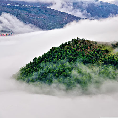 گردش مجازی در روستایی بر فراز ابرها