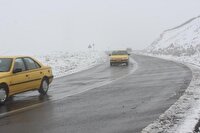 کولاک شدید و ترافیک نیمه سنگین در جاده باغچه - نیشابور