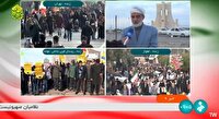 انعکاس حضور مهابادی ها در مراسم جشن انقلاب در شبکه‌های سراسری