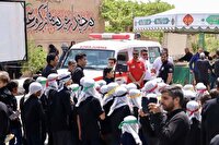 خدمات دهی ۳۱۰ امدادگر جمعیت هلال احمر خراسان جنوبی در روز عاشورا