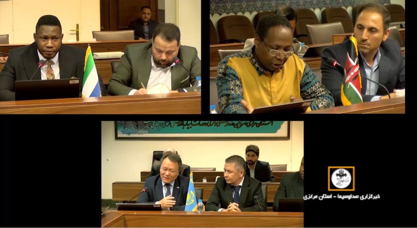 دیدار سفیر قزاقستان، دبیر سفارت کنیا و وابسته بازرگانی سفارت سیرالئون با استاندار مرکزی