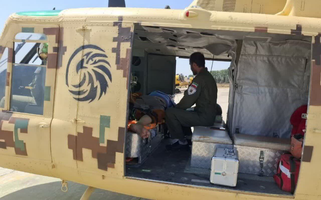 انتقال سریع بیمار قلبی با اورژانس هوایی قزوین