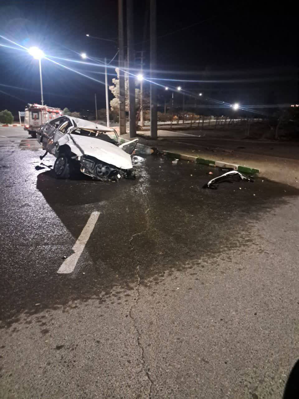 واژگونی پژو پارس با یک جانباخته در سبزوار